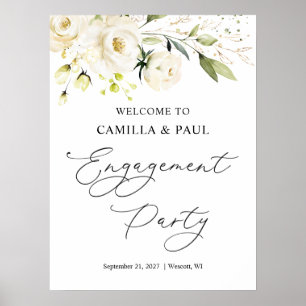 Affiche de bienvenue de White Roses Engagement Par