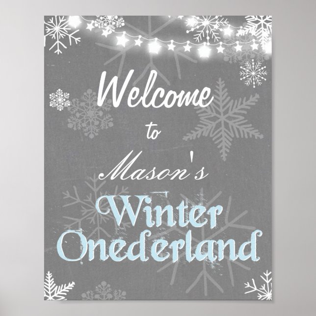 Affiche de bienvenue d'hiver Onederland anniversai (Devant)