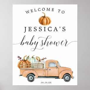 Affiche de bienvenue du Baby shower de camion Citr