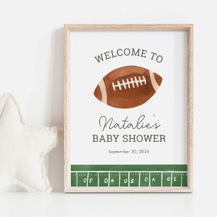 Affiche de bienvenue du Baby shower de football Li