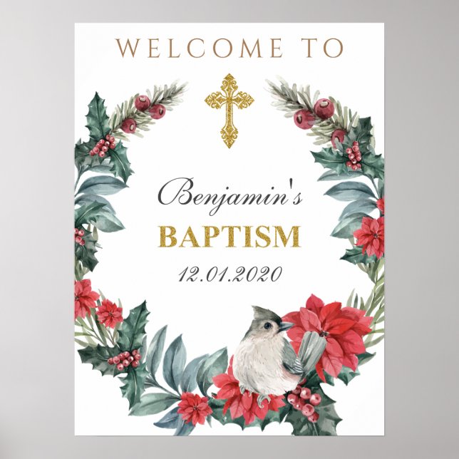 Affiche de bienvenue du baptême d'hiver (Devant)
