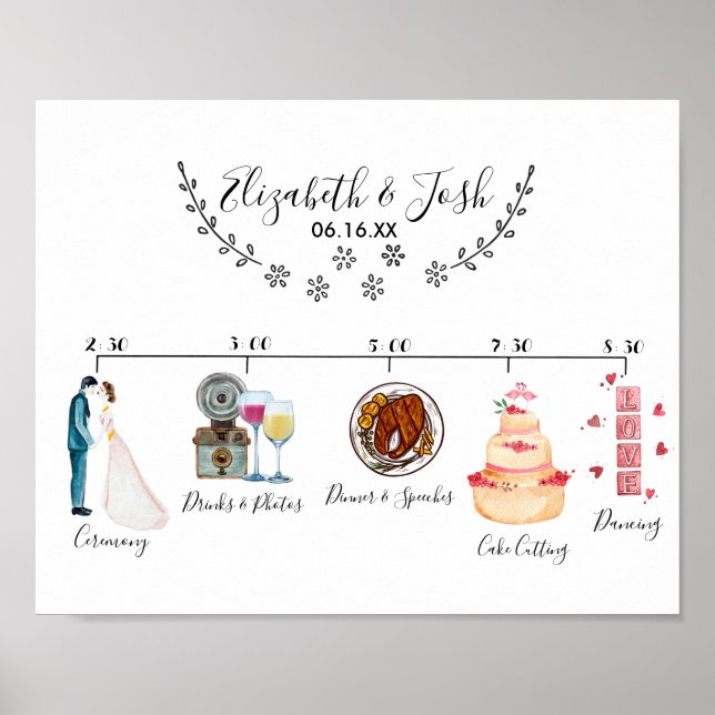Affiche de bienvenue du calendrier des Mariages in (Devant)