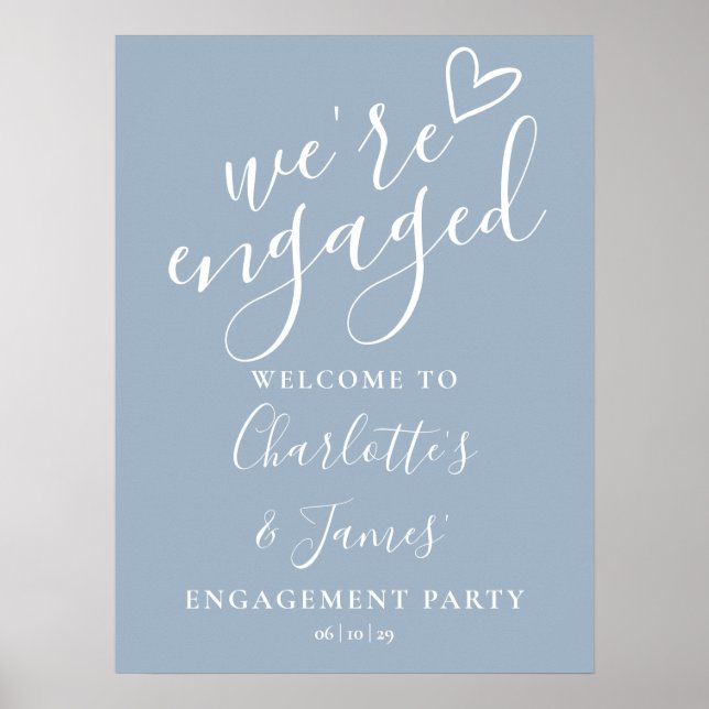 Affiche de bienvenue du Dusty Blue Engagement Part (Devant)