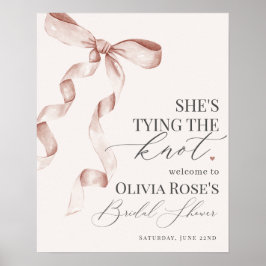 Affiche de bienvenue Fête des mariées Coquette Bei