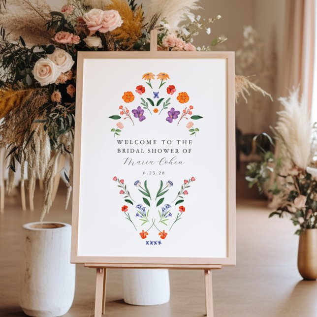 Affiche de bienvenue Fête des mariées de jardin se (Créateur téléchargé)