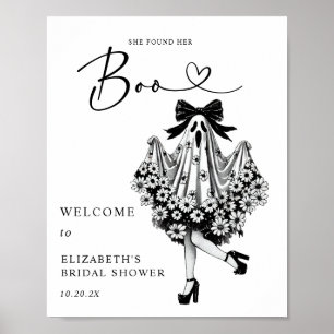 Affiche de bienvenue Fête des mariées florale fant