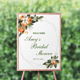 Affiche de bienvenue Fête des mariées Orange Main 