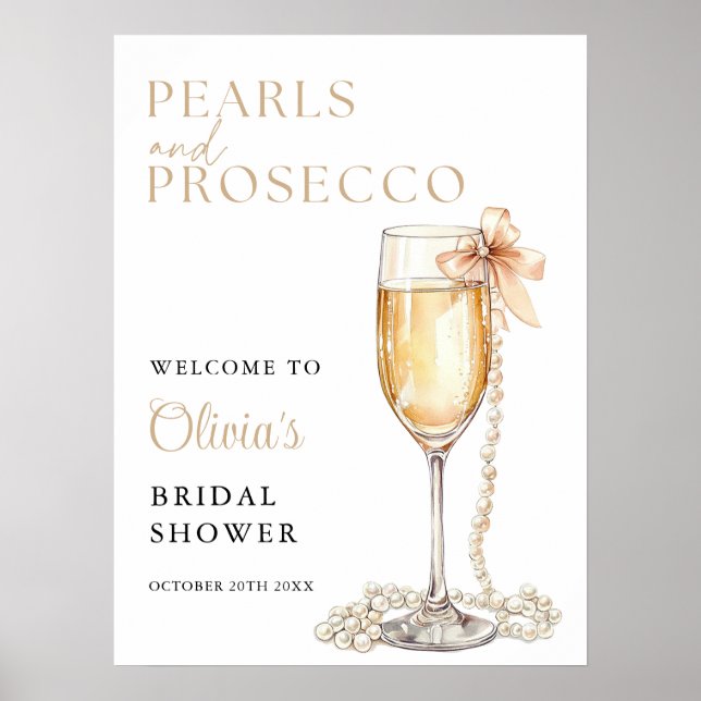 Affiche de bienvenue Fête des mariées Pearls Et Pr (Devant)