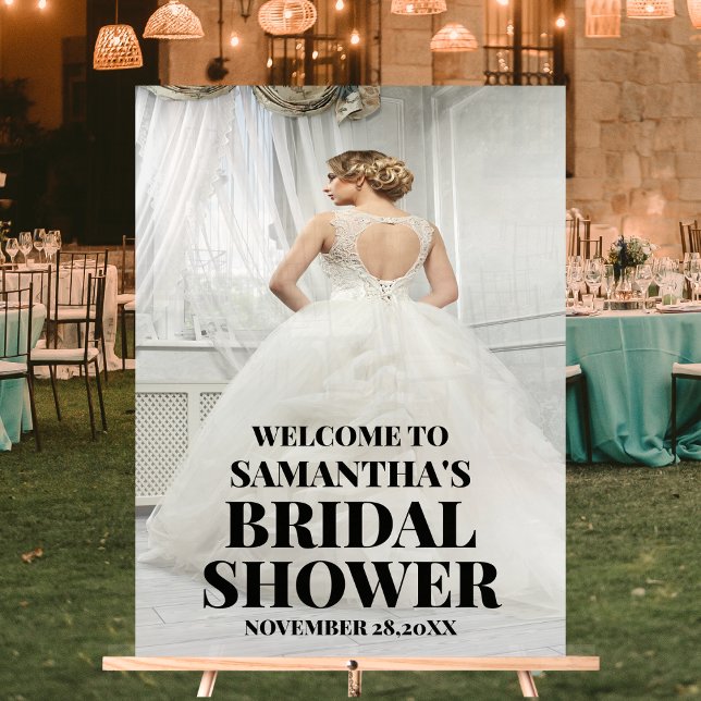 Affiche de bienvenue Fête des mariées photo acryli (Créateur téléchargé)