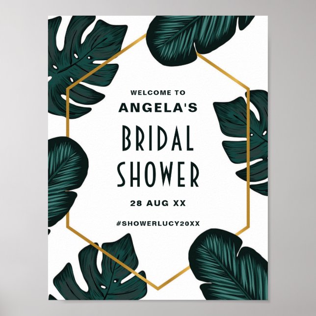 Affiche de bienvenue feuille de Fête des mariées t (Devant)