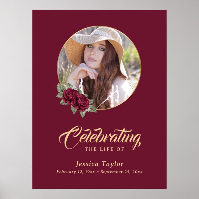 Affiche de bienvenue funéraire commémorative de la (Devant)