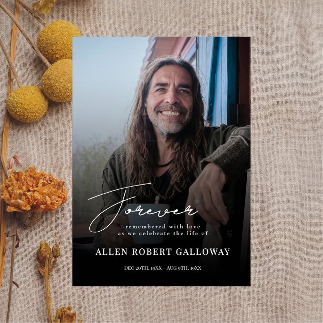 Affiche de bienvenue funéraire moderne Elegant Scr (Créateur téléchargé)