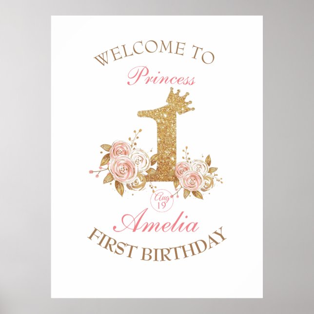 Affiche de bienvenue Golden Crown Princess 1er ann (Devant)