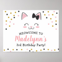 Affiche de bienvenue Kitty Cat