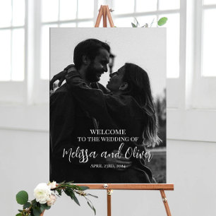 affiche de bienvenue mariage avec photo