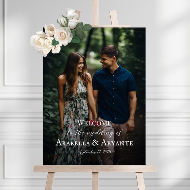 affiche de bienvenue mariage avec photo (Créateur téléchargé)
