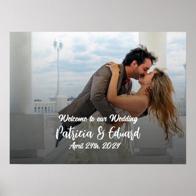 affiche de bienvenue mariage avec photo (Devant)