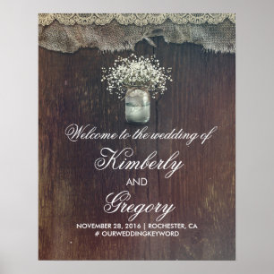 Affiche de bienvenue Mariage de l' de la bimbo de