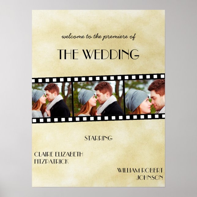 Affiche de bienvenue Mariage de la bande de film (Devant)
