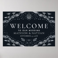 Affiche de bienvenue Mariage de la carte Tarot got