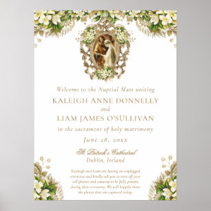 Affiche de bienvenue Mariage de l'Église catholiqu