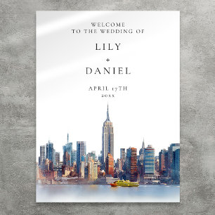 Affiche de bienvenue Mariage de New York