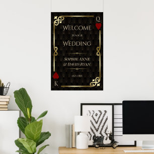 Affiche de bienvenue Mariage de nuit Royal Gold Bl