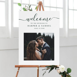 Affiche de bienvenue Mariage de photo Chic Green S