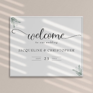 Affiche de bienvenue Mariage Eucalyptus