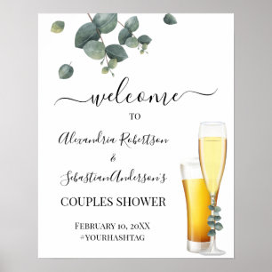 Affiche de bienvenue Mariage Eucalyptus Greenery C