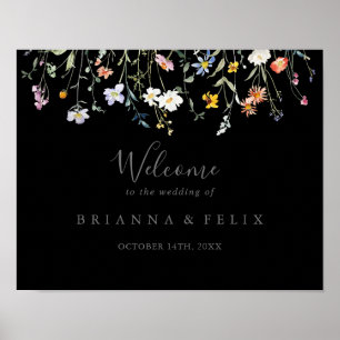 Affiche de bienvenue Mariage Floral Floral Multico
