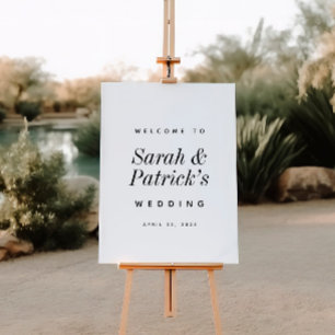 Affiche de bienvenue Mariage minimaliste moderne