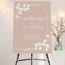 Affiche de bienvenue Mariage Natural Chic