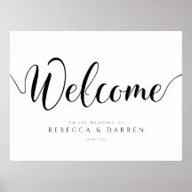 Affiche de bienvenue mariage personnalisée