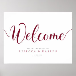 Affiche de bienvenue Mariage personnalisée Bourgog