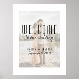 Affiche de bienvenue Mariage photo moderne