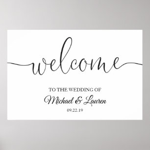 Affiche de bienvenue mariage Poster Board Entrée S