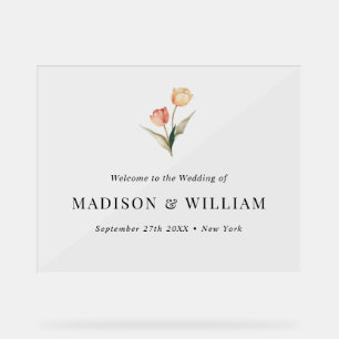Affiche de bienvenue Mariage simple classique élég