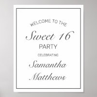 Affiche de bienvenue minimaliste moderne en Sweet