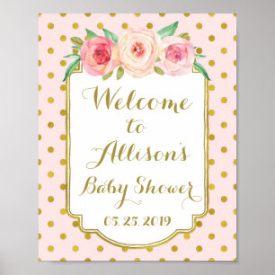 Affiche de bienvenue personnalisée avec points d'o