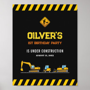 Affiche de bienvenue personnalisée Camion-pompe de