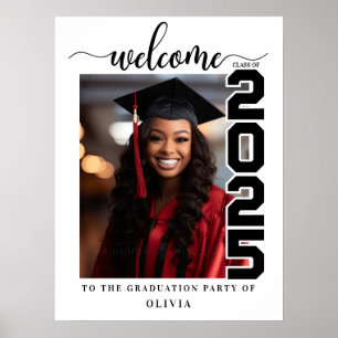 Affiche de bienvenue personnalisée de diplôme Phot
