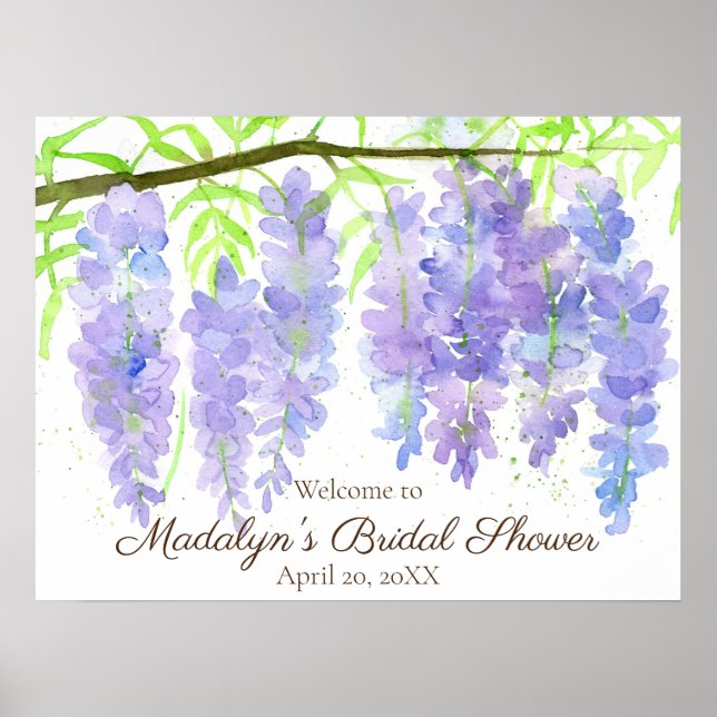 Affiche de bienvenue pour Baby Shower de mariage F (Devant)