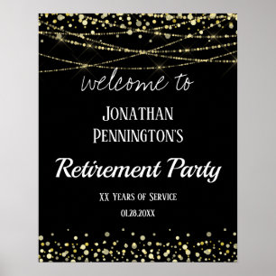 Affiche de bienvenue pour la fête de retraite