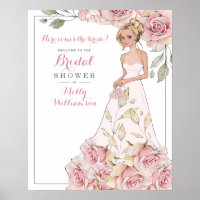 Affiche de bienvenue pour la fête prénuptiale de l