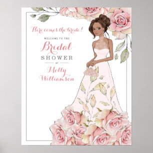 Affiche de bienvenue pour la fête prénuptiale de l