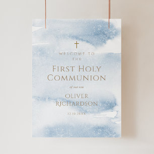 Affiche de bienvenue pour la première communion d'