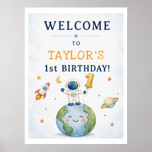 Affiche de bienvenue pour le 1er anniversaire de l