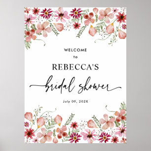 Affiche de bienvenue pour une baby shower sur le t
