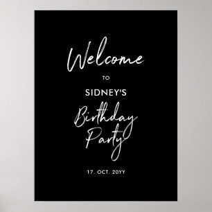 Affiche de bienvenue pour une fête d'anniversaire 